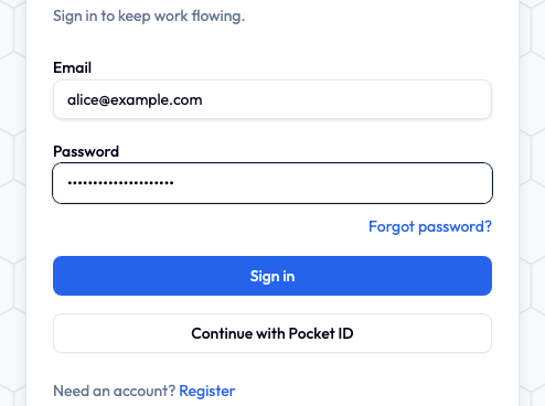 Signing in with email and password